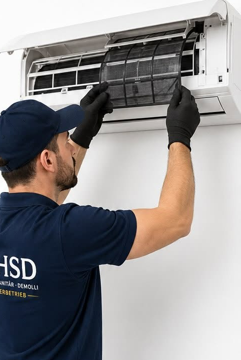 HSD-Techniker bei der Klimawartung